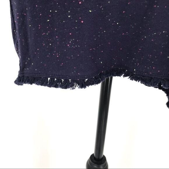 Democracy navy asymmetrical double layer one shoulder tank top women medium NWT - Picture 3 of 9